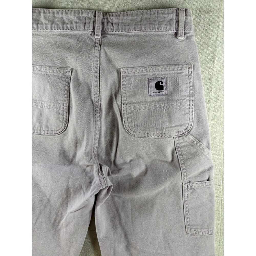 Carhartt WIP Relaxed Straight Carpenter Pants Mens 28x29 Gray Canvas Workwear - Picture 12 of 12